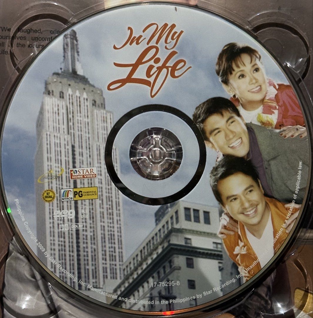 IN MY LIFE DVD (Category: CDs & DVDs) located in Manila. Submitted by musika_atbp (Listing ID 1462888192, Image 3). Description: For Sale: IN MY LIFE DVD Starring: Vilma Santos • John Lloyd Cruz • Luis Manzano Directed by Olivia M. Lamasan Php300.00 Very Good Condition (Looks New) Interested buyer pm me or text me at 09177815277 Payment thru GCASH Shipping thru J&T Express Thank you!😊.