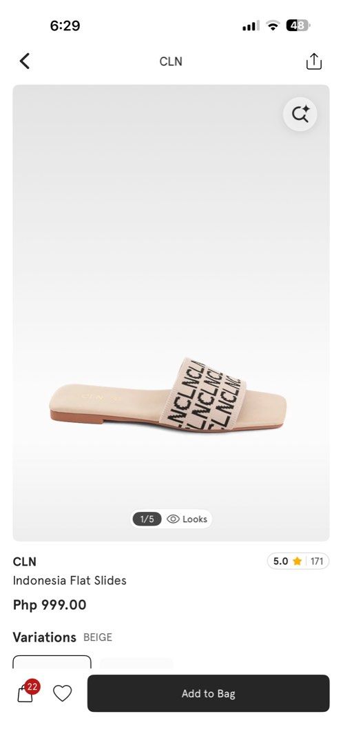 Indonesia Flat Slides CLN (Category: Flats & Sandals) located in Imus. Submitted by mysticstar_f121de (Listing ID 1463005786, Image 2). Description: Never nagamit, maliit ang size EU 37 .