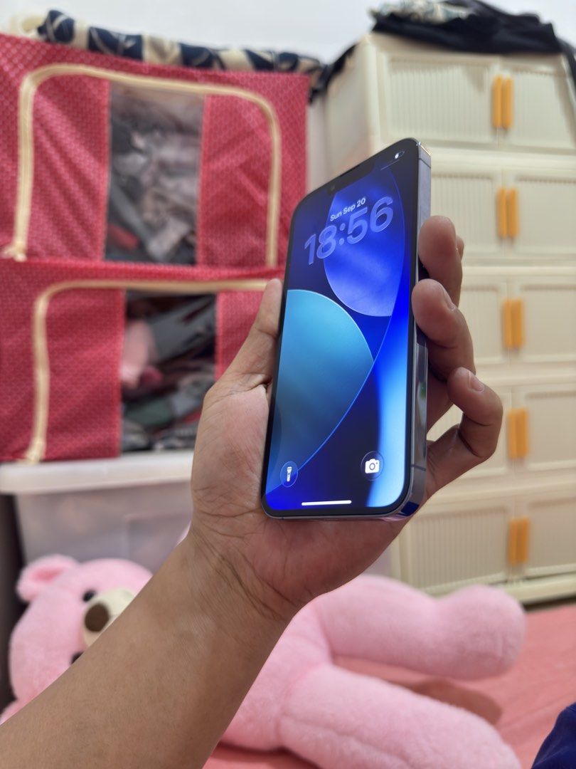 Iphone 13 Pro 256GB sierra Blue Open line (Category: iPhone 13 Series) located in Manila. Submitted by seryat (Listing ID 1463020142, Image 2). Description: Iphone 13 Pro 256GB Openline (Sierra Blue) Unit Only 2nd hand Barely Used Iphone 13 Pro •256GB •Open Line •Face Id ✅ •Truetone ✅ •Same 3utools ✅ My Price ;25,500 Unit only Cod Or COp Via LBC DM now.