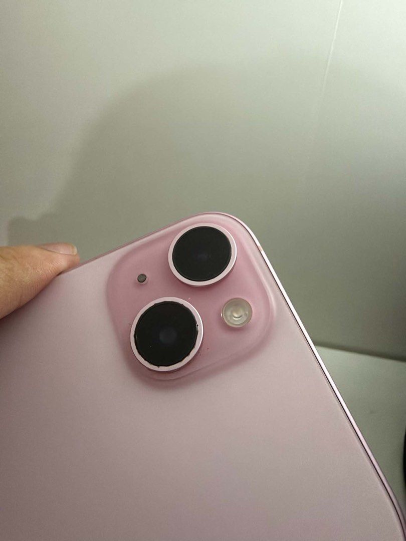 iphone 15 plus (Category: iPhone 15 Series) located in General Trias. Submitted by iiamjh (Listing ID 1463031218, Image 3). Description: 📱 FOR SALE: iPhone 15 Plus 128GB — Pink 🌸 ✨ Price: ₱30,000 📍 Bought from Power Mac Center 📅 Purchased: January 2024 🔋 Battery Health: 76% Condition: • No history of repair • No scratches on the body/display • Very minimal normal hairline scratch on the camera area — barely noticeable • Everything is working