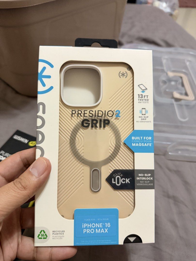 iPhone 16 Pro Max cases (Category: Cases & Sleeves) located in Los Banos. Submitted by IskoNgBayan (Listing ID 1463026832, Image 1). Description: iPhone 16 Pro Max cases 1. Speck Presidio Grip 2 case 2. Unicorn Beetle shockproof case SOLD AS BUNDLE FREE: Wisken 1pc tempered glass.