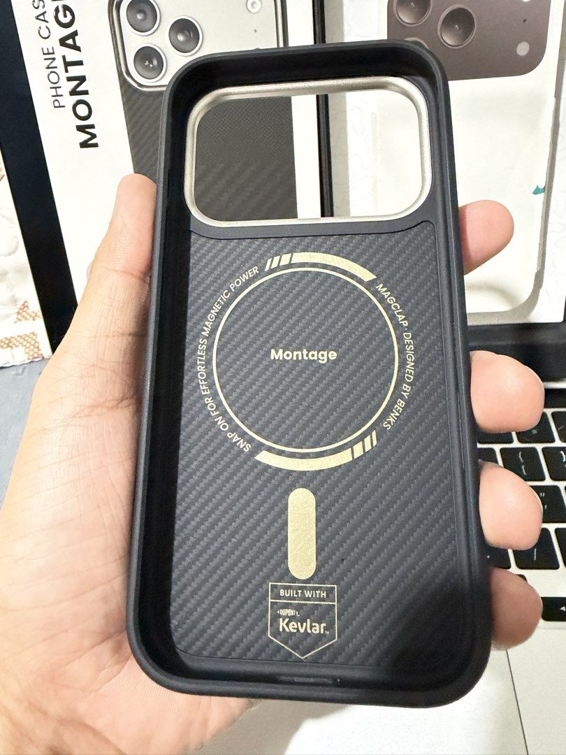 Iphone 17 pro Benks Montage (Category: Cases & Sleeves) located in Manila. Submitted by herpacioro53042 (Listing ID 1462925855, Image 2). Description: For 17 pro (not pro max) Brand new Kevlar case 2700 original price 1800 my price .