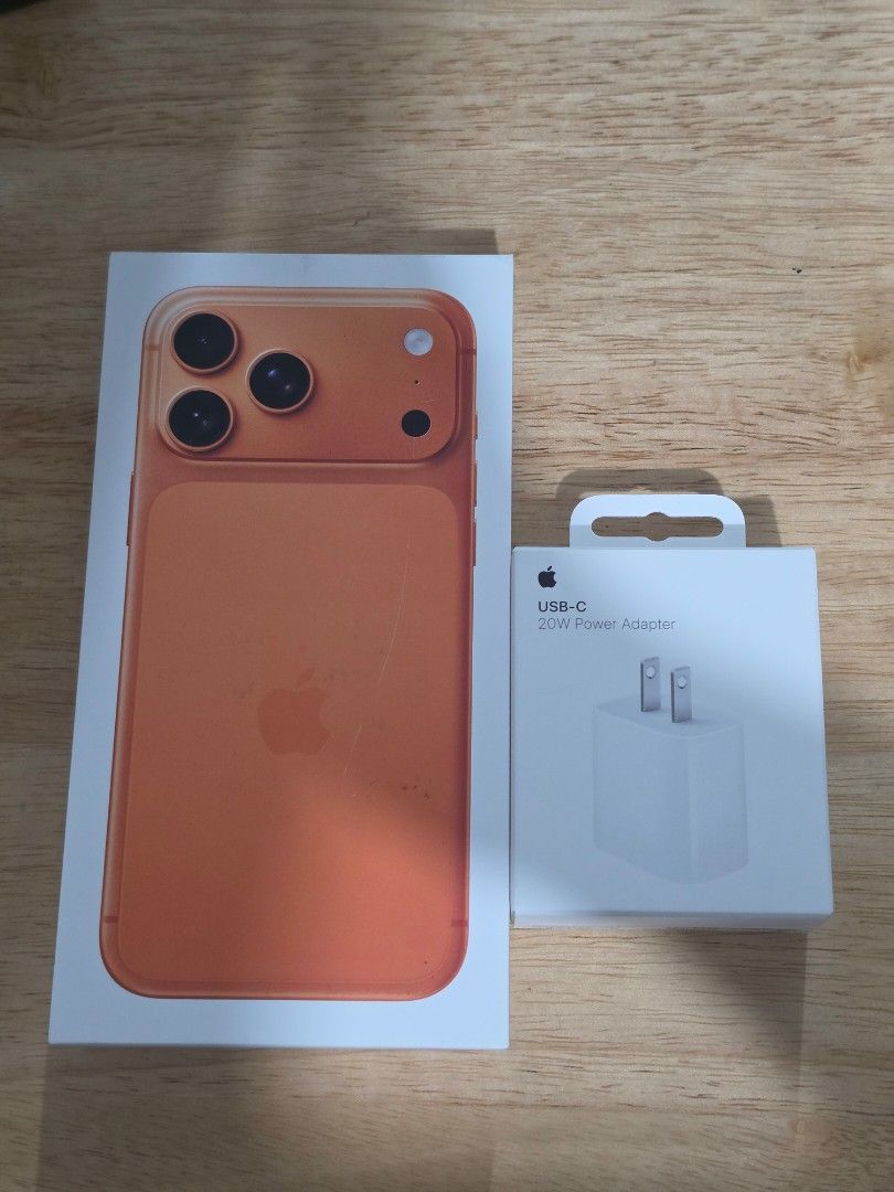 iPhone 17 Pro Max 256GB (Category: iPhone 17 Series) located in Caloocan City. Submitted by tiusi4u1983 (Listing ID 1463094457, Image 3). Description: iPhone 17 Pro Max Cosmic Orange 256GB Open Line (any sim will work) P69,000 This is for sale only. Other Details: Free authentic Apple USB-C 20W Power Adapter Practically a brand new unit. Opened only for checking of any physical damage and basic phone functions such as wifi connectivity, sounds, h