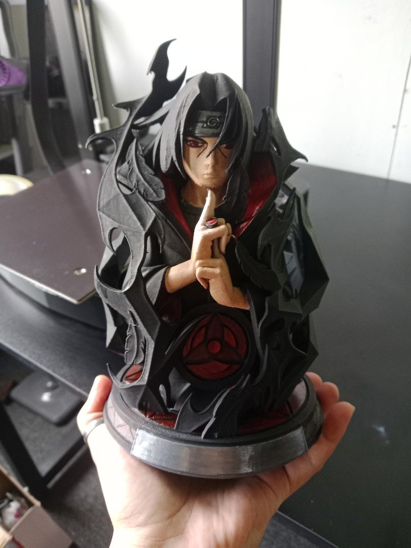 Itachi Uchiha Bust Naruto (Category: Figurines & Statues) located in Davao. Submitted by suxrox (Listing ID 1463081066, Image 3). Description: Itachi 3D bust sf shoulder by the buyer.