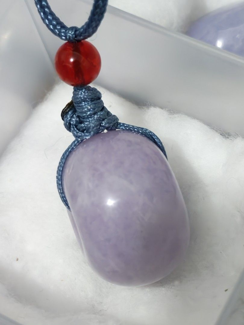 Jadeite Donut Lavander (Category: Necklaces) located in Bacoor. Submitted by jadeitemaster (Listing ID 1463067196, Image 2). Description: Strong purple, but opaque! Size is good, thick! It looks so nice and very fashionable for Jade lavander hunter! This item is intended for Japan market so only available for limited time. Will delist around mid October. This will be shipped to Japan so if you want, get this now!.