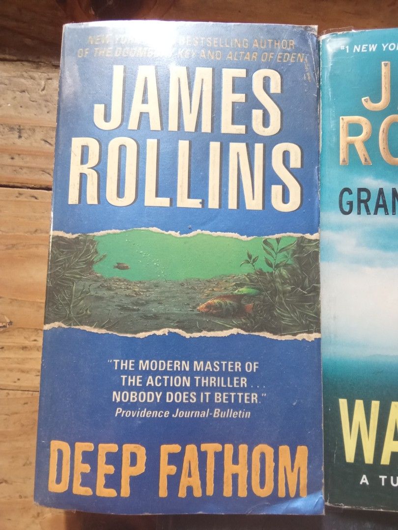 James Rollins Books - Deep Fathom, War Hawk, Unrestricted Access (Category: Storybooks) located in Pasig City. Submitted by teebeedeee (Listing ID 1462885466, Image 2). Description: - Set of 3 James Rollins books: - Deep Fathom - War Hawk (co-authored with Grant Blackwood) - Unrestricted Access (short fiction) - Perfect for thriller and action fans. - Pages are yellowed due to age, but all text is fully readable. preowned copies complete pages pl