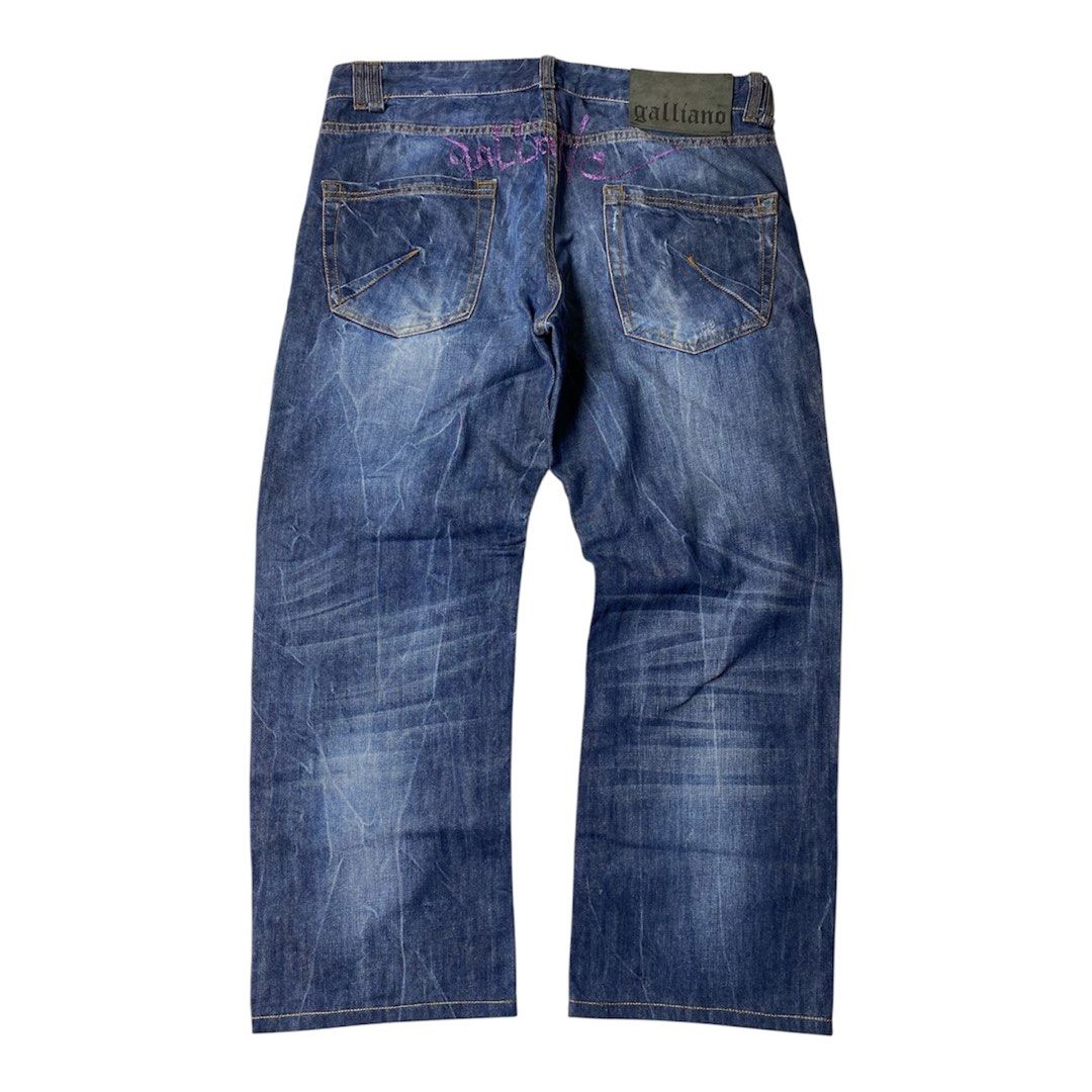 JOHN GALLIANO EMBROIDERED DENIM PANTS (Category: Jeans) located in Balanga. Submitted by faded_garmz (Listing ID 1462947092, Image 1). Description: JOHN GALLIANO EMBROIDERED DENIM PANTS DIMENSIONS WAIST - 36” LENGHT - 37” INSEAM - 26” FRONT RISE - 10” THIGH - 12” KNEE - 9.5” LEG OPENING - 9” .