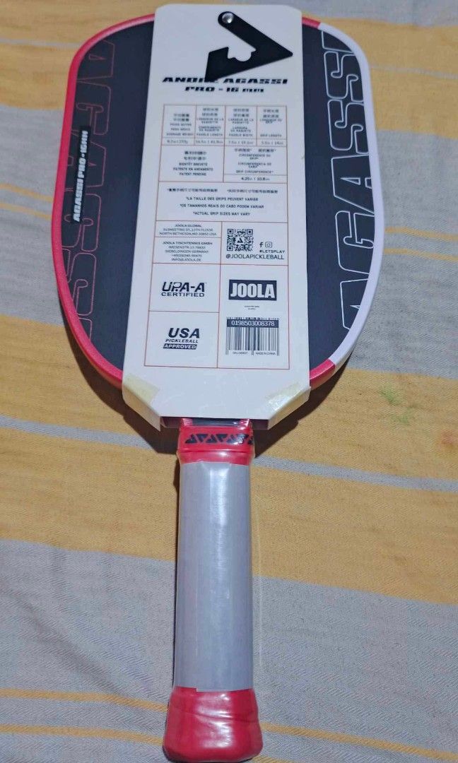 Joola Agassi racket pickleball paddle (Category: Racket and Ball Sports) located in Bacoor. Submitted by punkzappa18 (Listing ID 1462954737, Image 3). Description: for sale brandnew pickleball paddle vietnam made OEM paddles joola agassi paddle 1,300 pesos only pass sa tawad sa shoppe kau bumile pick up only ladislao diwa elementary school caridad Cavite city Cop lalamove pede rin pabook kau pass sa shipping.