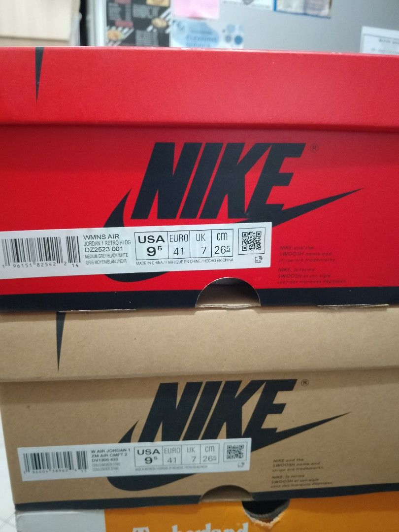 Jordan 1 and CMFT2 (Category: Sneakers) located in Cainta. Submitted by brandygoco (Listing ID 1463028239, Image 3). Description: 9.5 womens 7 for mens decluttering this two used it 4x only.