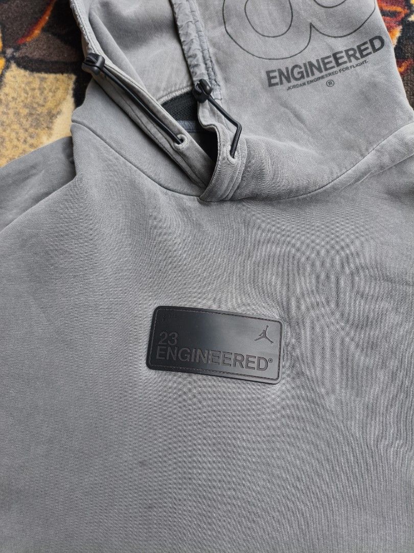 Jordan 23 Engineered Grey Hoodie (Category: Hoodies) located in Davao. Submitted by simonandre53791 (Listing ID 1463049529, Image 2). Description: 750💵 Jordan (Acid Wash) Like new condition Issue: None M on tag W-22 L-26.