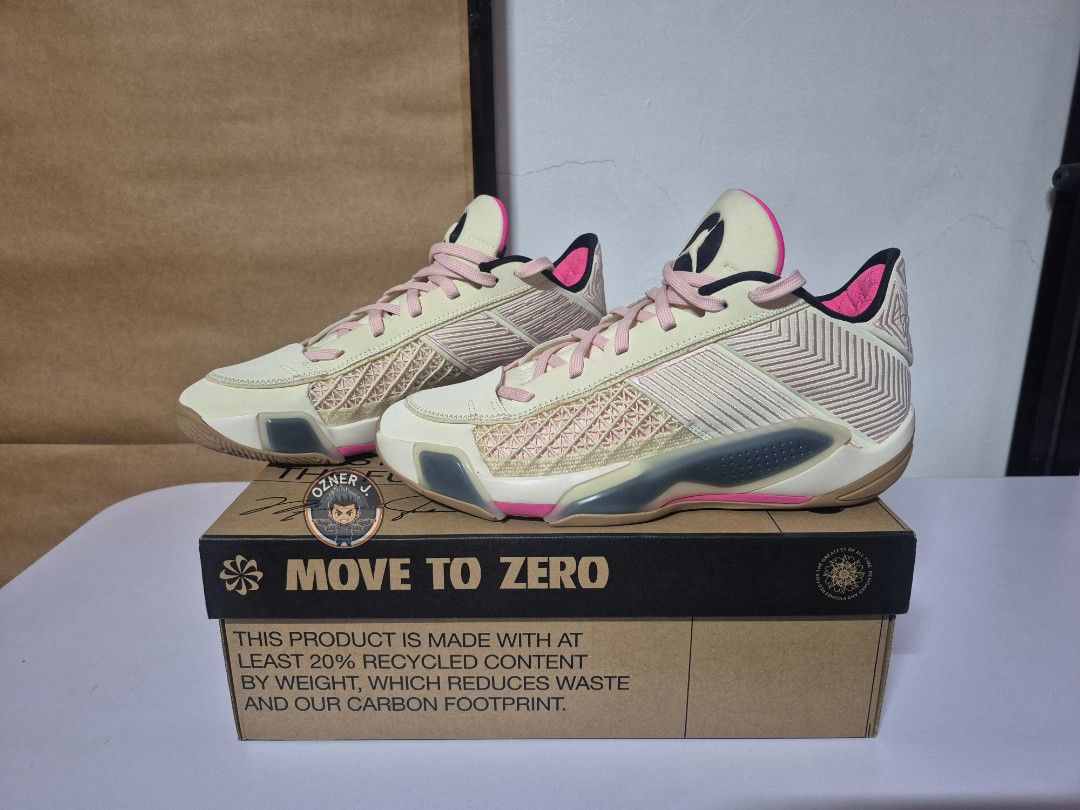 Jordan 38 Fresh Start (Category: Casual Shoes) located in Quezon City. Submitted by darkstar2431 (Listing ID 1463040814, Image 1). Description: - Jordan 38 Fresh Start - Colorway: Cream and Pink - Size: US 9.