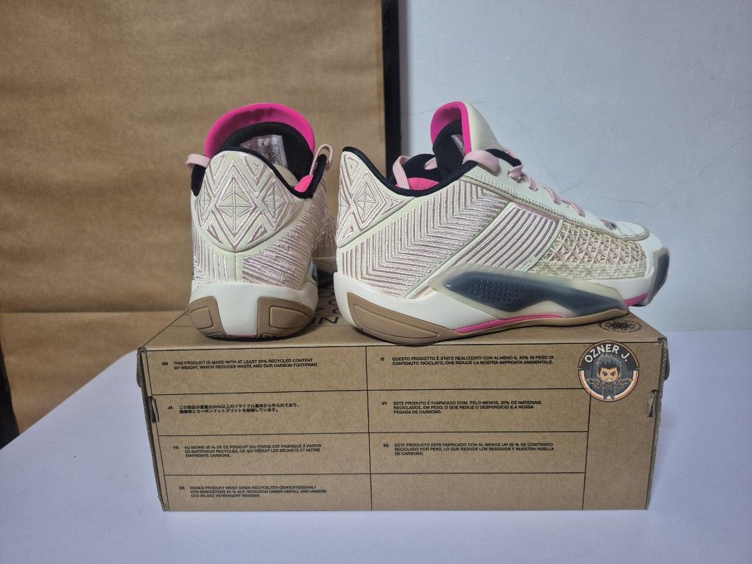 Jordan 38 Fresh Start (Category: Casual Shoes) located in Quezon City. Submitted by darkstar2431 (Listing ID 1463040814, Image 3). Description: - Jordan 38 Fresh Start - Colorway: Cream and Pink - Size: US 9.