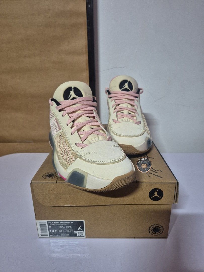 Jordan 38 Fresh Start (Category: Casual Shoes) located in Quezon City. Submitted by darkstar2431 (Listing ID 1463040814, Image 2). Description: - Jordan 38 Fresh Start - Colorway: Cream and Pink - Size: US 9.