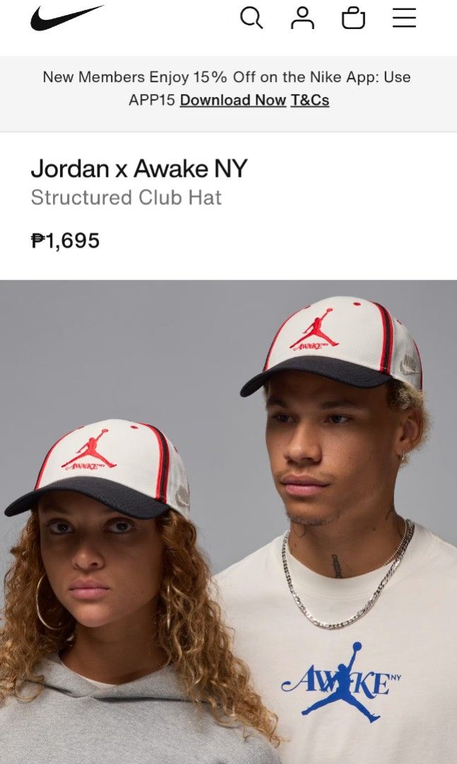 JORDAN X AWAKE 🧢💯✅ FREE SHIP! ‼️ FREE SHIP! ‼️ (Category: Caps & Hats) located in Cainta. Submitted by drivenbywantet (Listing ID 1460955942, Image 3). Description: Details on Pictures ☝️✅ 850 + Shipped Nationwide via D2D✅ Payment First ✅ Pm Sure Buyer 📥.