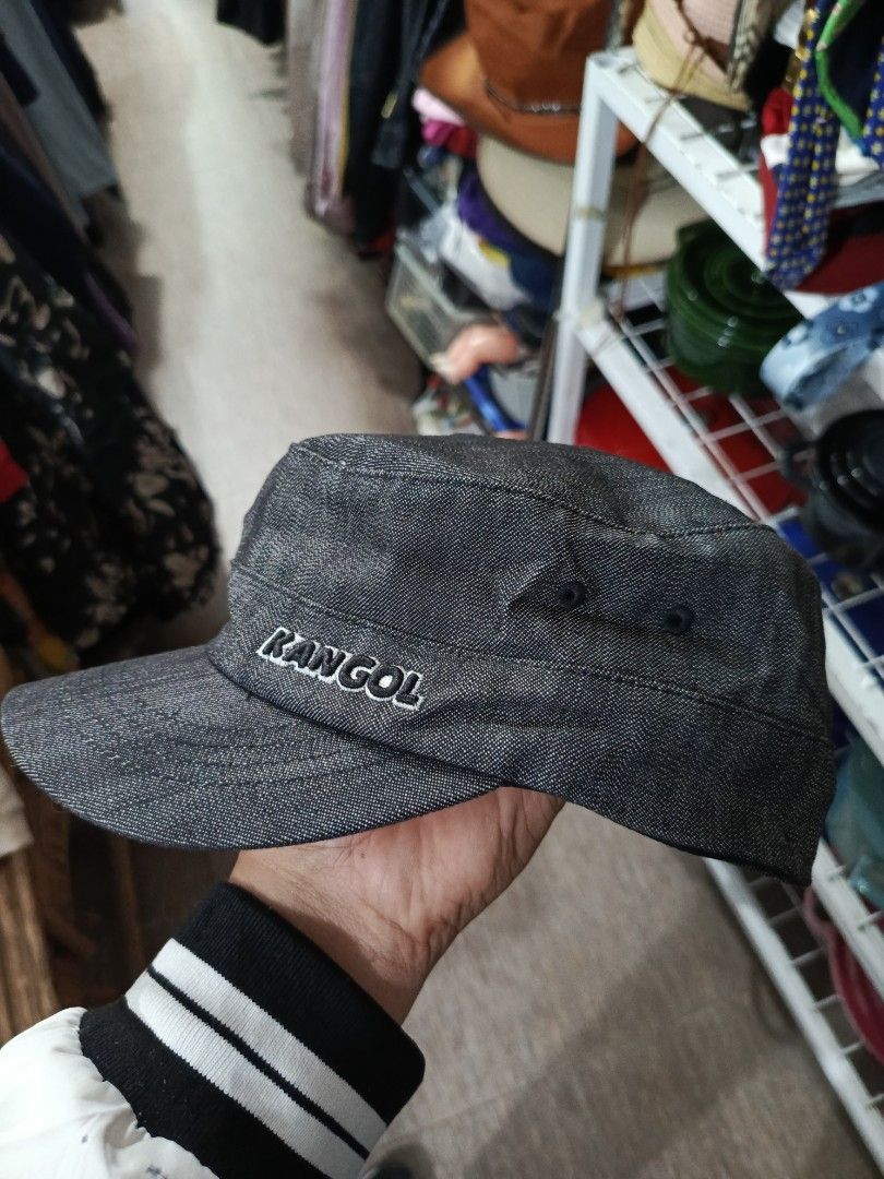 Kangol Flexfit Denim Cap S/M (Category: Caps & Hats) located in Cabatuan. Submitted by penthegreat (Listing ID 1463112782, Image 2). Description: - Brand: Kangol - Color: Grey - Material: Denim - Fit: Flexfit (Size S/M) - Origin: Made in Vietnam - Features: Kangol kangaroo logo on front and back - Ideal for: Everyday wear.