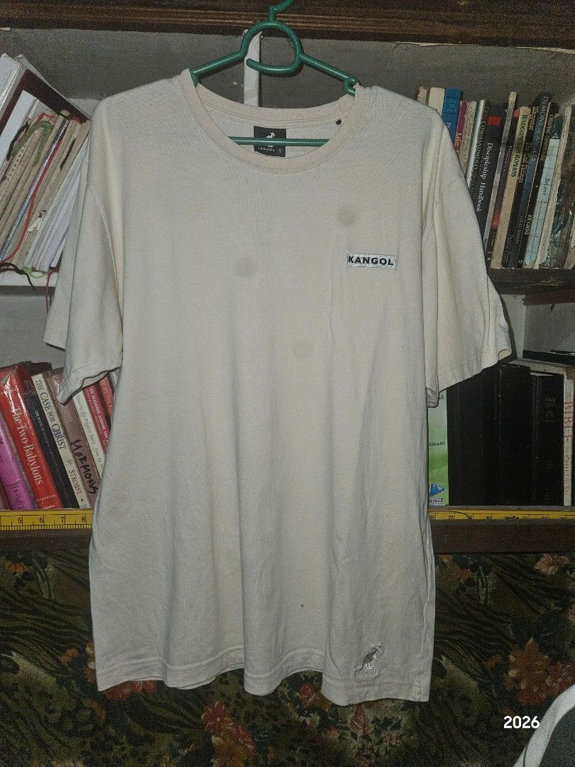 Kangol Size XL (Dark Spots are from CAMERA) (Category: Tshirts & Polo Shirts ) located in Bislig. Submitted by edisontv (Listing ID 1463009526, Image 2). Description: - FREE SHIPPING FEE - OPEN FOR VIDEO CALL - Light Cream colored long sleeve t-shirt - Brand: Kangol - Features Kangol logo on chest - Small Union Jack flag detail on sleeve - Size: XL - Condition: Minor faint marks (please check photos for details).