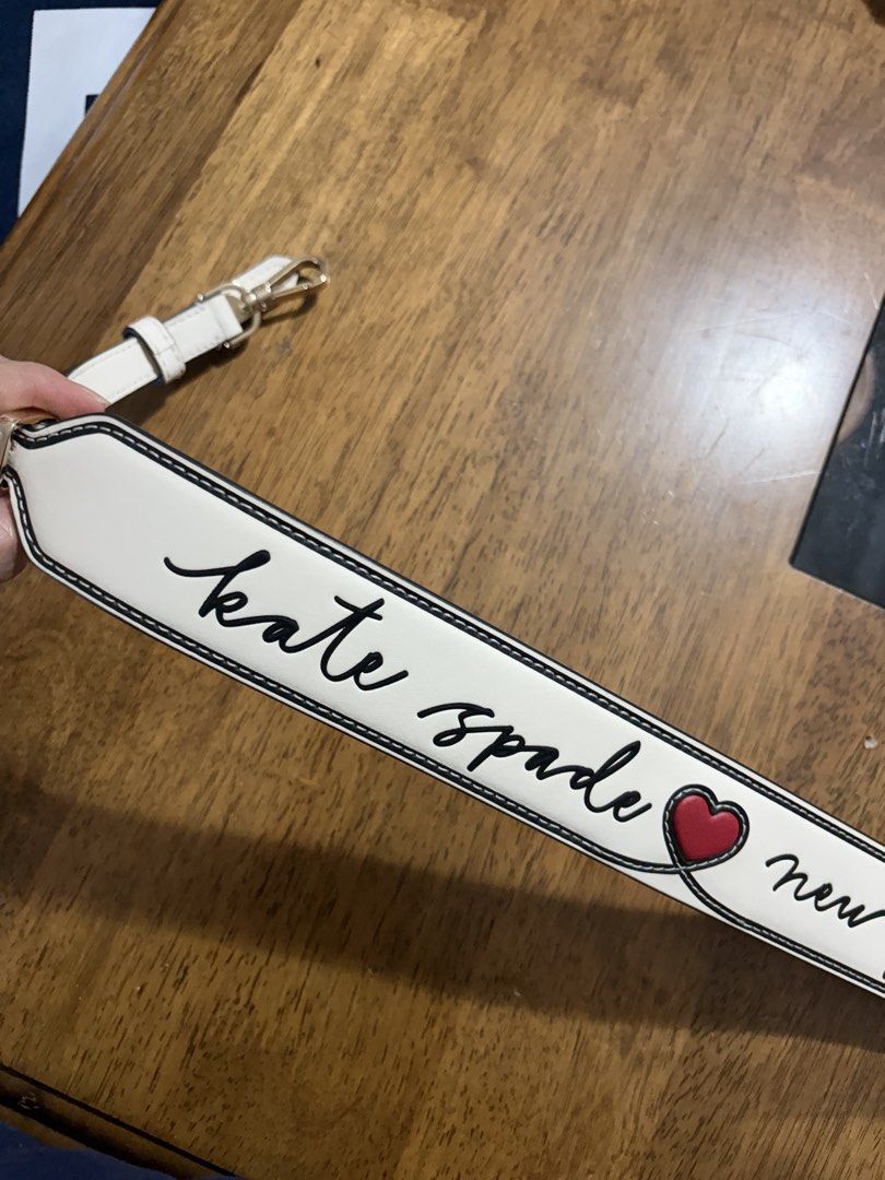 Kate Spade White Strap with Red Heart (Category: Cross-body Bags) located in Cavite. Submitted by aiks1993 (Listing ID 1462774709, Image 2). Description: 💯 authentic Message for more photos/details.
