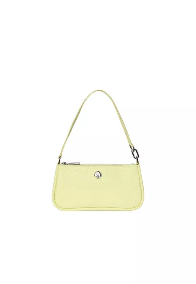 Kate Spade Yellow Leather Shoulder Bag (Category: Luxury Bags & Wallets) located in Manila. Submitted by mariii10 (Listing ID 1463014810, Image 1). Description: - Cute yellow shoulder bag from Kate Spade - Made of genuine leather - Secure zip closure - Stylish silver hardware details - Small and compact, ideal for carrying essentials - Adds a perfect pop of color to any outfit.