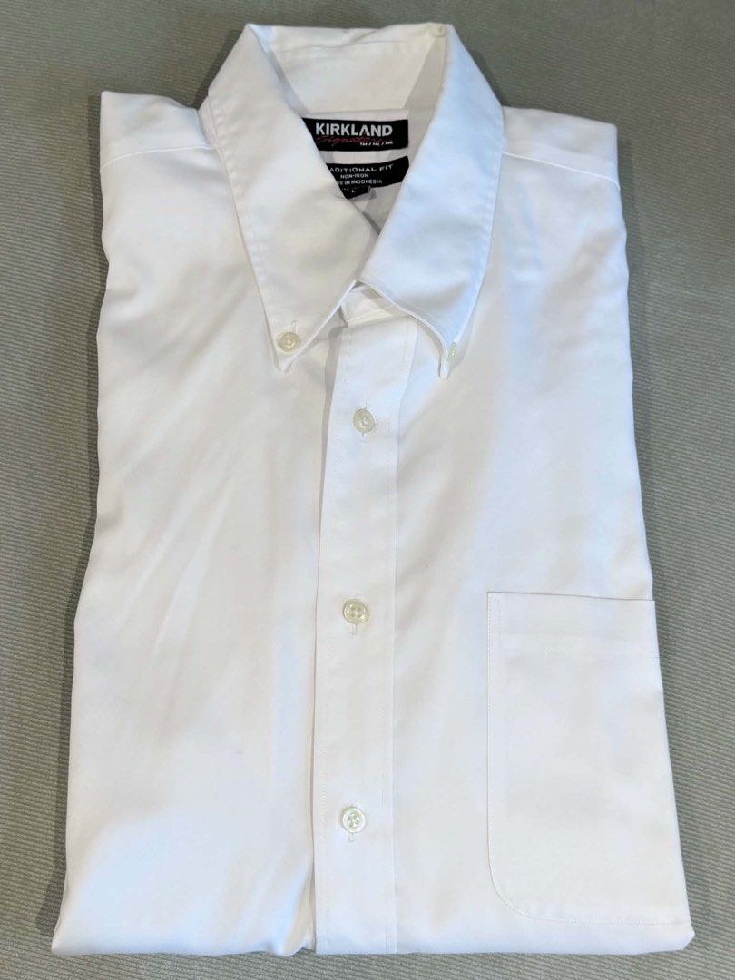 Kirkland Mint green and plain white long sleeve (Category: Coats, Jackets and Outerwear) located in Taguig. Submitted by annebydesign (Listing ID 1462957649, Image 2). Description: Hi all. Selling my husband’s office longsleeve at a very low price for fast disposal- he decluttered 41pcs 😲😅 Below are Kirkland brand. Retail for ₱1600+ Selling each [light purple fine & blue gray checked] for ₱300 or ₱500 both. •All US bought. All size LARGE •Like 