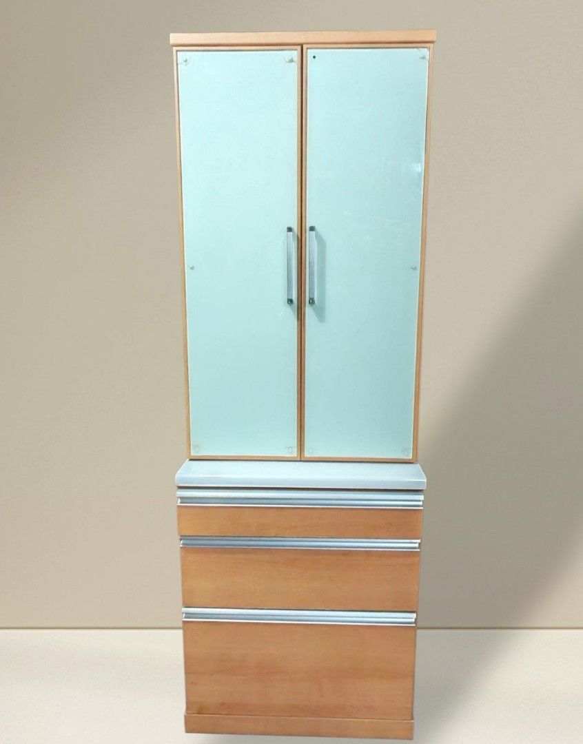 Kitchen Pantry Storage Cabinet (Category: Shelves, Cabinets & Racks) located in Quezon City. Submitted by dannikkishoppe2 (Listing ID 1462896772, Image 1). Description: Kitchen Pantry Storage Cabinet ‼️₱9000‼️ Please manage your expectations as there might be minimal flaws. Color may vary due to lighting, it may appear darker or lighter in person. Check photos first before buying. Please refrain from purchasing if you are particular about USED it
