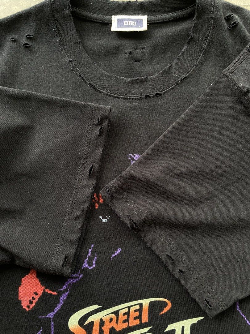 KITH (Category: Tshirts & Polo Shirts ) located in Cebu City. Submitted by driftdept (Listing ID 1463108093, Image 3). Description: KITH Streetfighter Distressed, Boxed fit 23x27.