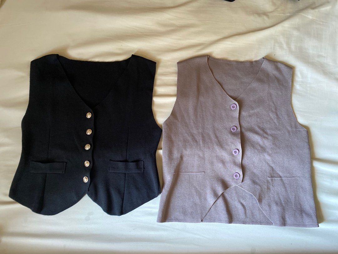 Knitted Vest Top (Category: Sleeveless) located in Pasig City. Submitted by itsmry (Listing ID 1462929144, Image 1). Description: Bundle for 2 Small 200 only.