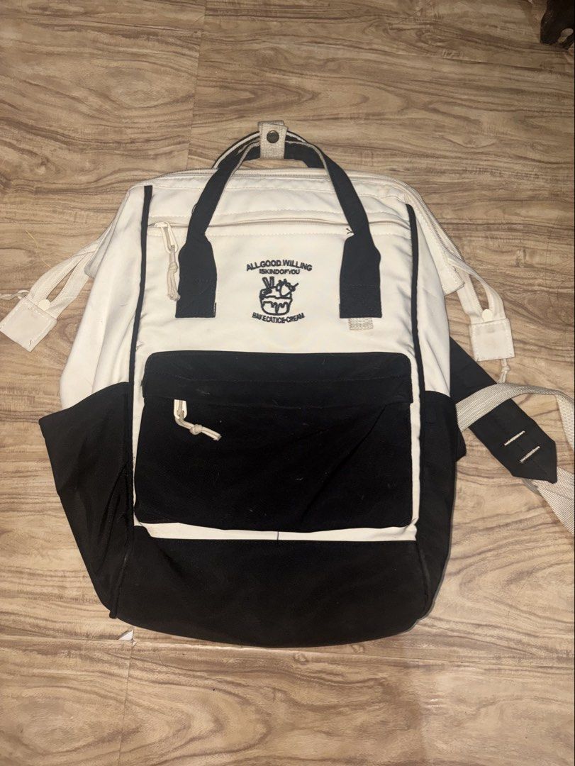 (USED) Korean School Backpack (Category: Backpacks) located in Cavite. Submitted by moricherrry1 (Listing ID 1462985014, Image 1). Description: USED | Korean school bag | Decluttering | Already washed | Bought on 🍊 app Issues: Pen marks Stains Rust stains Needs thoroughly cleaning MOD: Lalamove | J&T MOP: Gcash LOCATION: Imus, Cavite Can do meet ups if around Imus Can lower if get now | PM for more pictures / close up pics of flaws.