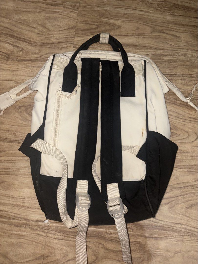 (USED) Korean School Backpack (Category: Backpacks) located in Cavite. Submitted by moricherrry1 (Listing ID 1462985014, Image 2). Description: USED | Korean school bag | Decluttering | Already washed | Bought on 🍊 app Issues: Pen marks Stains Rust stains Needs thoroughly cleaning MOD: Lalamove | J&T MOP: Gcash LOCATION: Imus, Cavite Can do meet ups if around Imus Can lower if get now | PM for more pictures / close up pics of flaws.