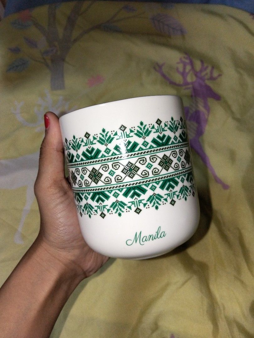 Kultura ethnic-centric printed mug (Category: Coffee & Tea Tableware) located in Tanza. Submitted by dprelovedspace (Listing ID 1462986972, Image 2). Description: - It comes paired with a matching round wooden coaster/lid combo Box included.