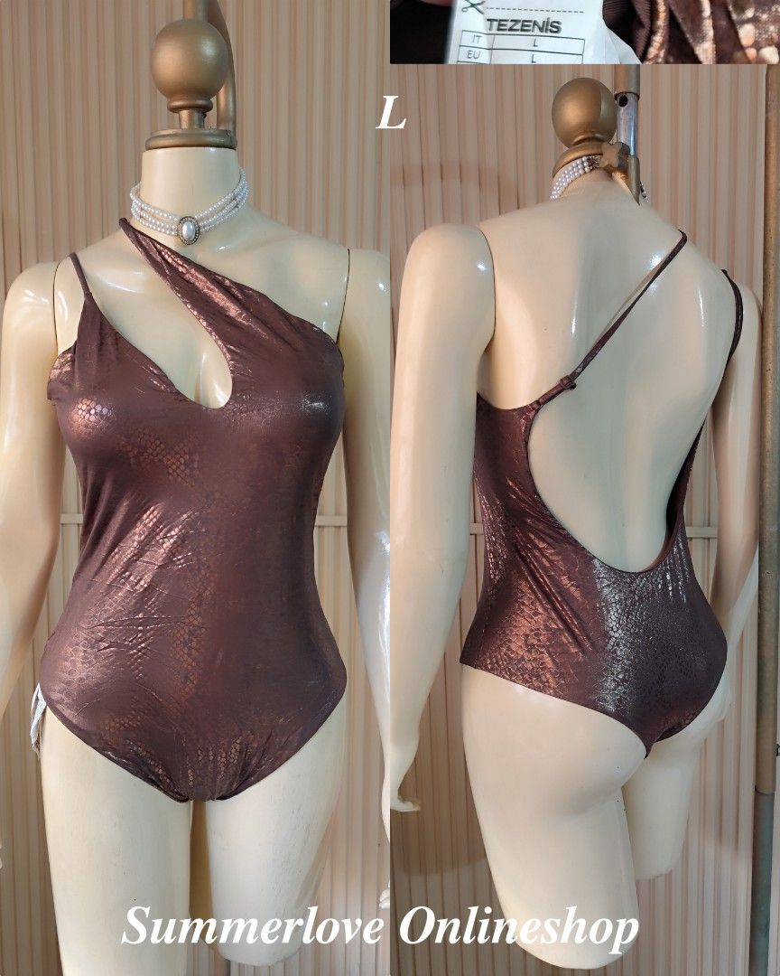 (L) TEZENIS Monospalla Bronze Snake Bodysuit (Category: Bikinis & Swimsuits) located in Paranaque City. Submitted by tanz2014 (Listing ID 1463116381, Image 2). Description: 🥀𝐒𝐔𝐏𝐄𝐑 𝐆𝐀𝐍𝐃𝐀 𝐍𝐈𝐓𝐎🥀 🌻Like New🌻 🌼Brand: TEZENIS ➡️Nonpad 🌸Size: Large 💸Mine: P449 🔺All Items are PRELOVED in good condition. 🔺Please do manage your expectations. 🔺WASH before USE‼️ 🔺BUY at your own RISK‼️ ❌NO RETURN, NO EXCHANGE POLICY❌ 🚫BOGUS BUYER/JOY