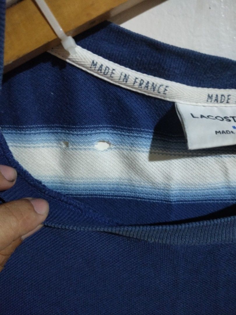 Lacoste (Category: Tshirts & Polo Shirts ) located in Calbayog City. Submitted by mr.thrifter_ph. (Listing ID 1462914323, Image 3). Description: 🏷️ LACOSTE - width 21 - length 28 - may butas.