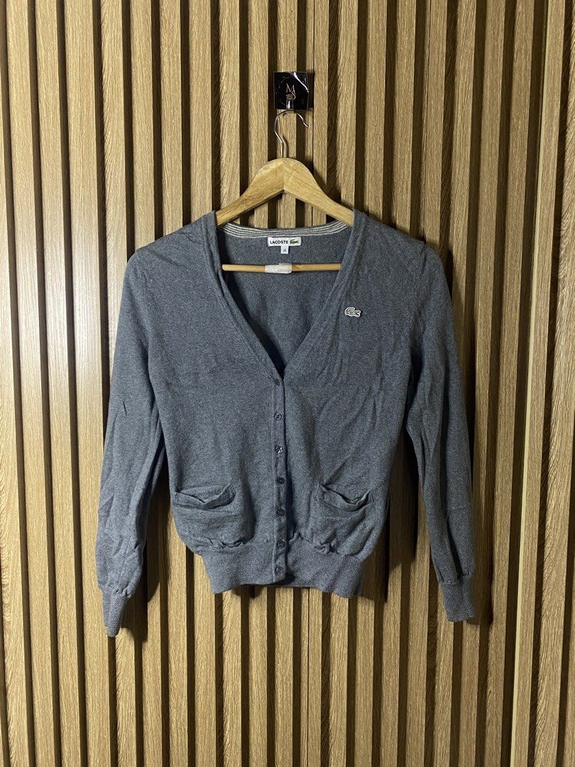 Lacoste Cardigan (Category: Longsleeves) located in Davao. Submitted by msthrifted (Listing ID 1462902573, Image 1). Description: Size M No flaws.