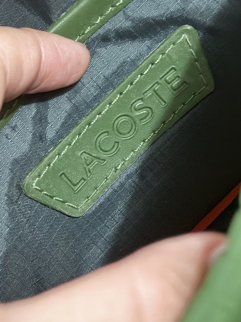 Lacoste Green Crossbody Bag (Category: Cross-body Bags) located in Manila. Submitted by hammiedos (Listing ID 1462926798, Image 3). Description: - Quilted green Lacoste crossbody bag - Adjustable strap for comfortable wear - Secure zipper closure - Interior Lacoste logo tag - Ideal for everyday essentials -original -unli check if you want Location sampaloc manila.