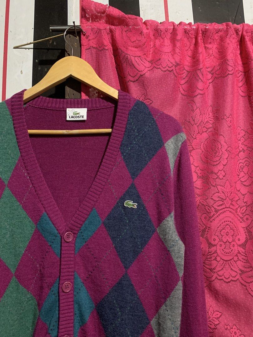 Lacoste Knitted V-Neck Cardigan (Category: Coats, Jackets and Outerwear) located in Iligan City. Submitted by kierrehv (Listing ID 1463074144, Image 3). Description: Lacoste Knitted Cardigan Sweater 9.4/10 cr 19x27 No issues.