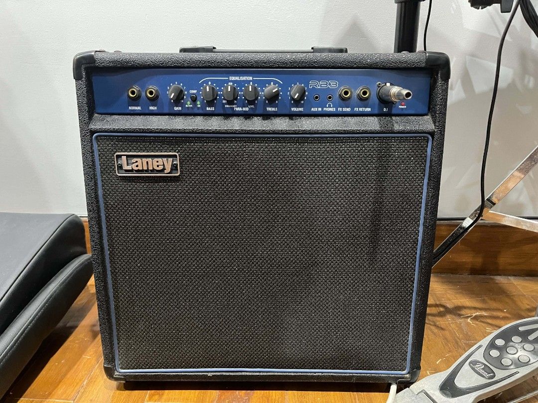 Laney RB3 Bass Guitar Amplifier Combo (Category: Musical Instruments) located in Manila. Submitted by dale_05 (Listing ID 1462920457, Image 2). Description: - Laney RB3 bass amplifier - Ideal for practice sessions and small gigs - Controls include EQ (Normal/High inputs), Volume, Bass, Mid, Treble - Features FX Send/Return, Aux In, and Phones jacks - In good working condition.