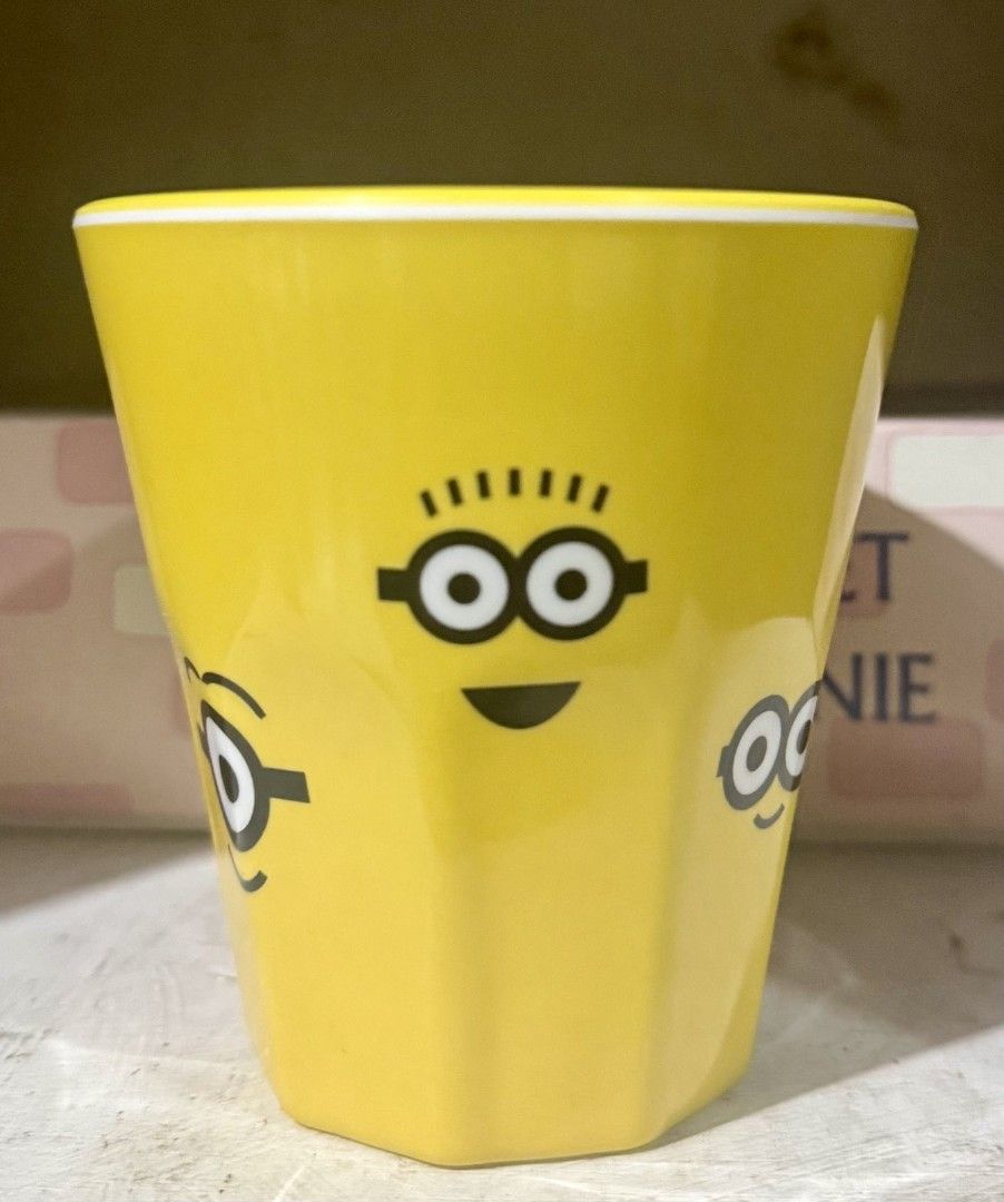 Lawson Minion Melamine Cup (Category: Other Kitchenware & Tableware) located in Consolacion. Submitted by luxekerei (Listing ID 1462913907, Image 1). Description: - yellow Minions melamine tumbler featuring a character face design on the side..