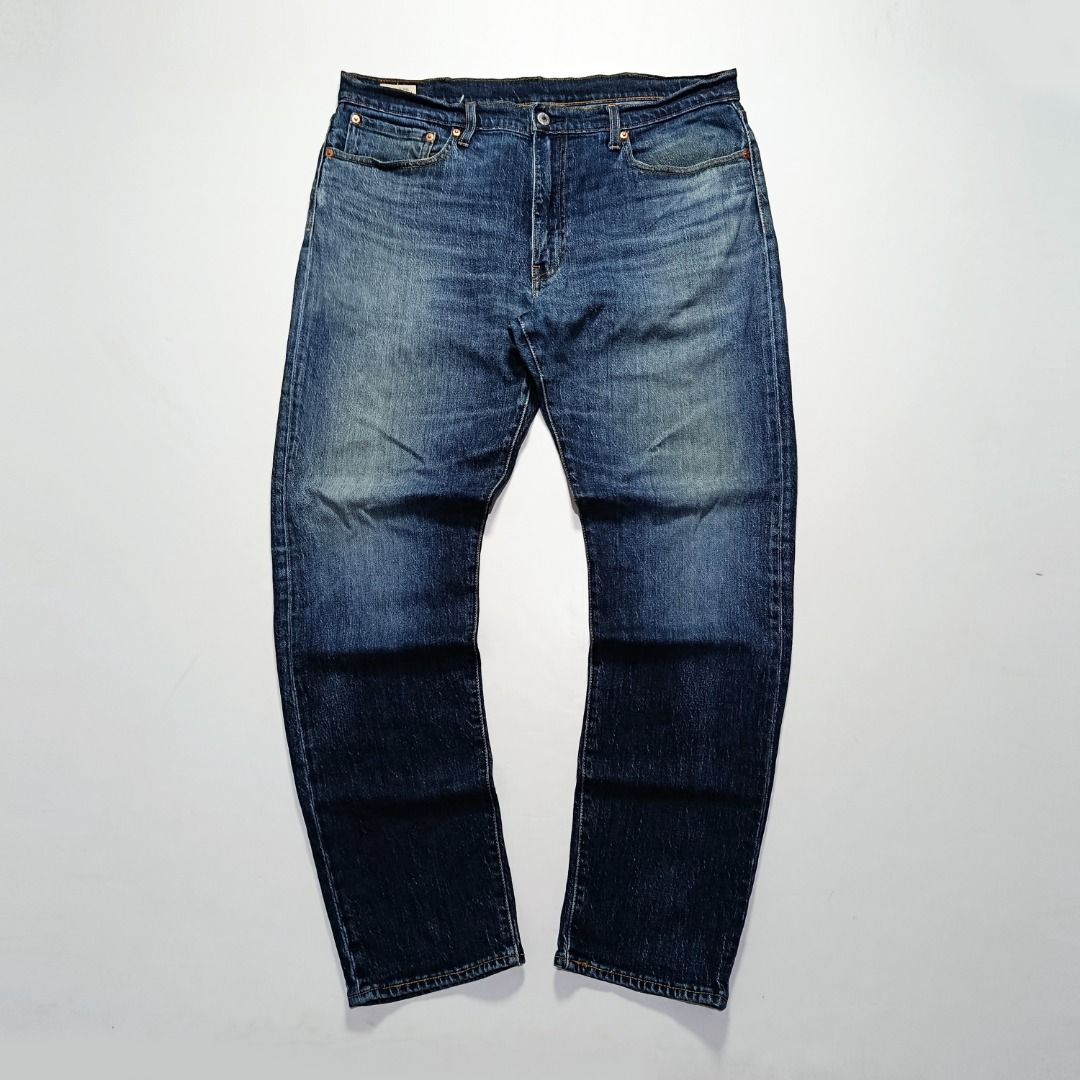 Levi’s 502 Premium Dark Indigo (Category: Jeans) located in Taytay. Submitted by hoodgrail.vtg (Listing ID 1462945465, Image 1). Description: • Excellent condition - Lightly used • Levi’s Premium 502 with deep indigo wash and tapered fit • Size on tag: W38 — best fits W38 • Measurements: 19.5 x 43 in • Leg opening: 7.5 in • Color rate: 9.5/10 • Issue: Cut wash tag.