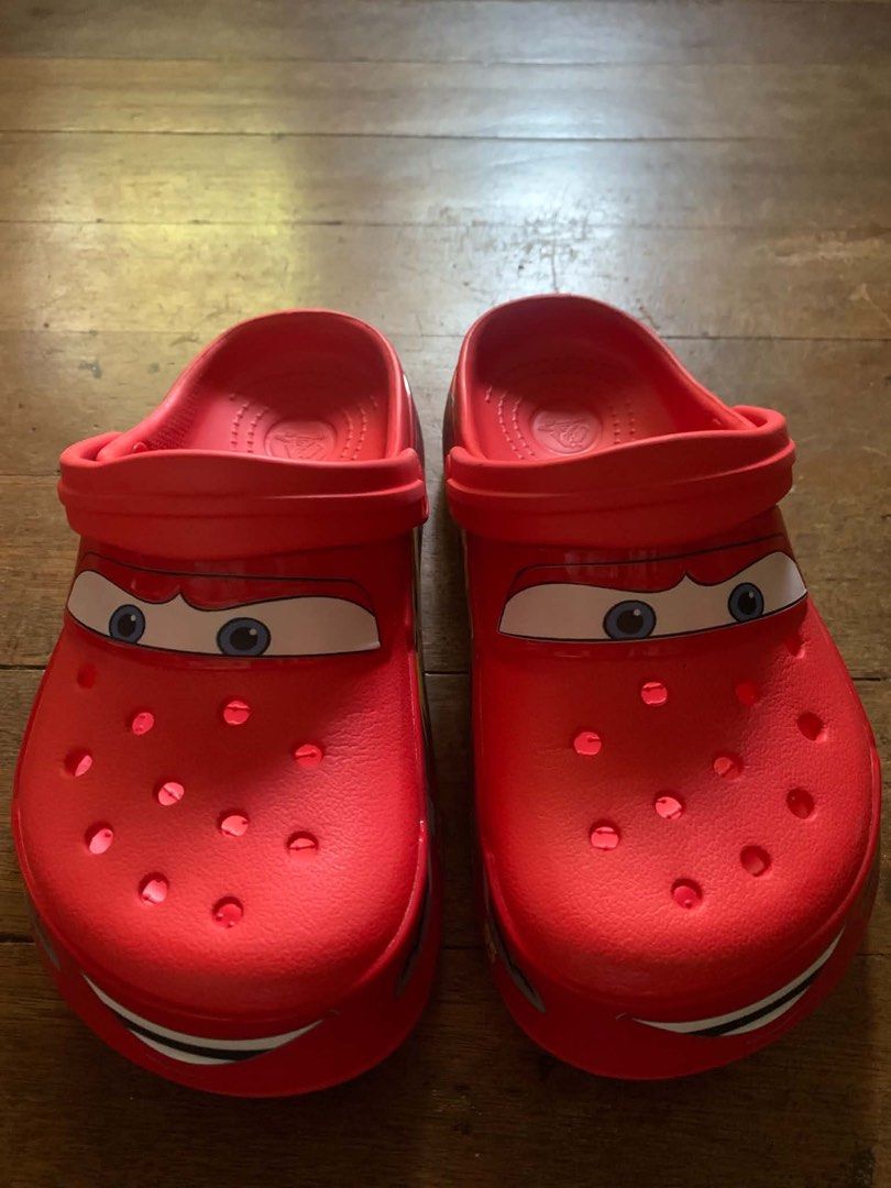 Lightning McQueen Crocs Size 7 (Category: Babies & Kids Fashion) located in Quezon City. Submitted by sooomiz (Listing ID 1462886765, Image 1). Description: ♡ Red Crocs featuring Lightning McQueen from Cars ♡ Size 7 ♡ Ideal for Cars fans ♡ Easy slip-on/slip-off design ♡ Great for playtime and casual wear ♡ Selling for a friend ! ♡ Used once.