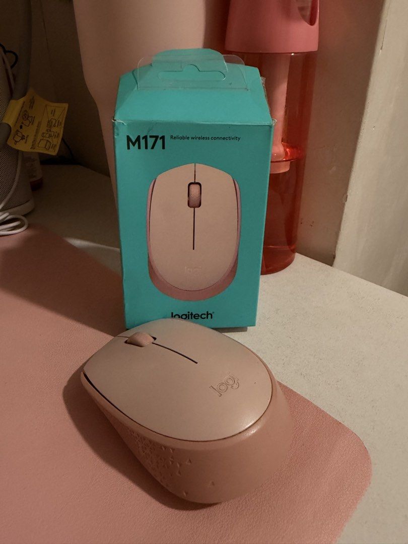 Logitech M171 Wireless Mouse Pink (Category: Mouse & Mousepads) located in Taguig. Submitted by marshmy (Listing ID 1463068041, Image 1). Description: - Pink Logitech M171 Wireless Mouse - Includes original box - Reliable wireless connection - Perfect for everyday tasks - Feel free to ask questions!.