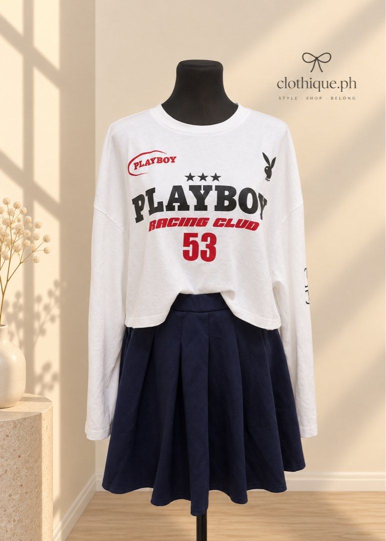 Longsleeves playboy (Category: Coats, Jackets and Outerwear) located in Makati City. Submitted by clothique.ph (Listing ID 1462898015, Image 1). Description: ୨୧ ˚₊‧ 𝓟𝓵𝓪𝔂𝓫𝓸𝔂 𝔁 𝓜𝓲𝓼𝓰𝓾𝓲𝓭𝓮𝓭 ˚₊‧୨୧ 𝓒𝓸𝓵𝓵𝓪𝓫𝓸𝓻𝓪𝓽𝓲𝓸𝓷 𝓟𝓲𝓮𝓬𝓮 🎀🖤 ♡ With original tag ♡ Comes with individual pouch ♡ No flaws — excellent condition ♡ Large Size ♡ 1 𝓼𝓽𝓸𝓬𝓴 𝓸𝓷𝓵𝔂 🛍️✨ 𐙚 A little rare, a lot iconic. DM to claim before it’s gone. 🎀.