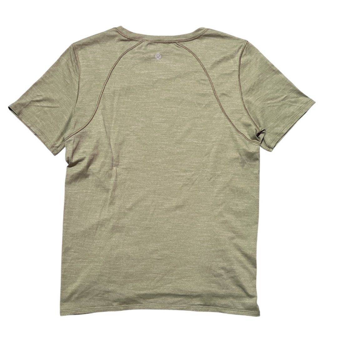 Lululemon Another Mile Short Sleeve dot 8 (Category: Activewear) located in Iba. Submitted by xooperfindslb (Listing ID 1463051029, Image 2). Description: Lululemon Another Mile Short Sleeve Rosemary green Dot 8 Width - 18” Like new Can pass as new.