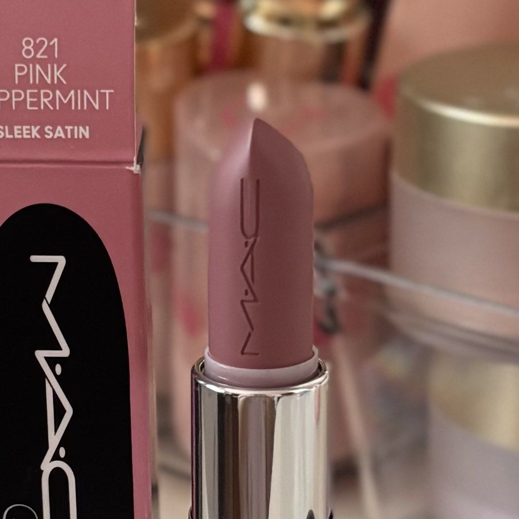 MAC Satin Lipstick 821 Pink Peppermint (Category: Makeup) located in Makati City. Submitted by manicfaerydream (Listing ID 1462926927, Image 2). Description: Swatched once, practically new. Gifted to me, purchased at Sephora. Comes in original box. RFS: - Not my shade..