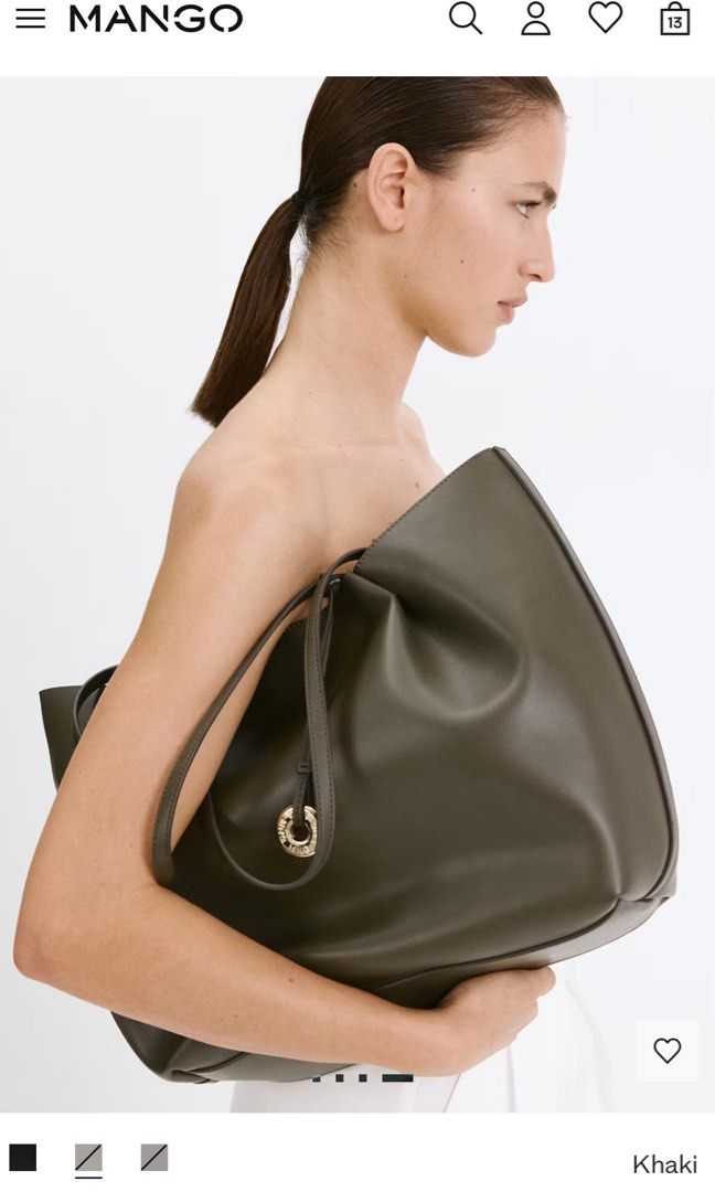 Mango big bag (Category: Announcements) located in Las Pinas. Submitted by silvader (Listing ID 1462980723, Image 3). Description: Leather Khaki close to green Authentic .