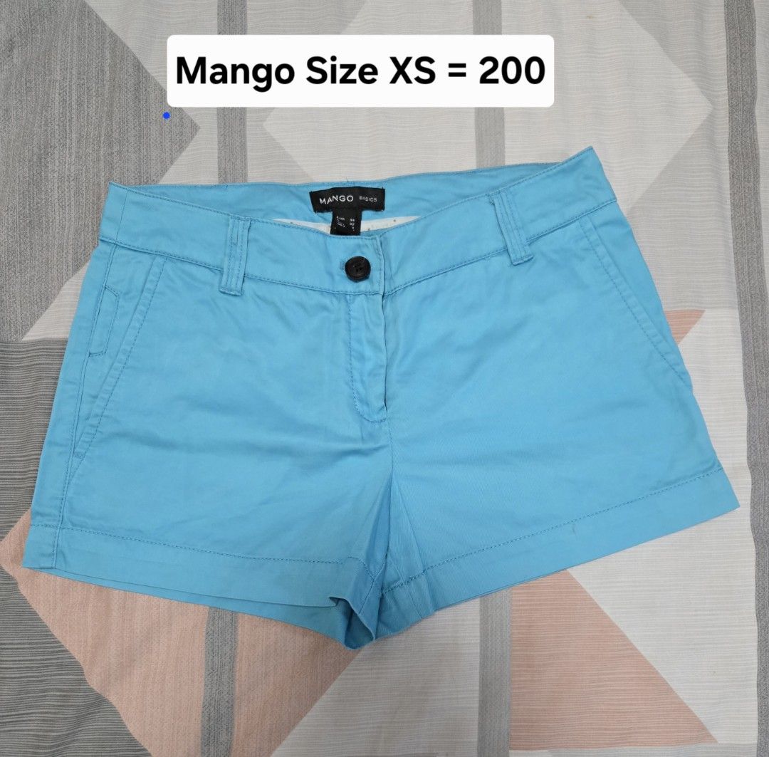 Mango XS shorts aqua women (Category: Shorts) located in Manila. Submitted by chocomoose (Listing ID 1462915721, Image 1). Description: authentic good condition size XS.
