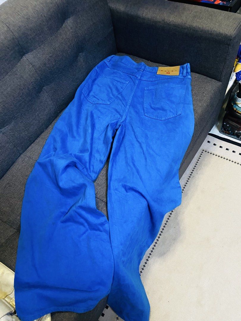 Marni Baggy blue pants denim (Category: Activewear) located in Caloocan City. Submitted by luxurymurayta888 (Listing ID 1462902751, Image 2). Description: size 32 L 45.