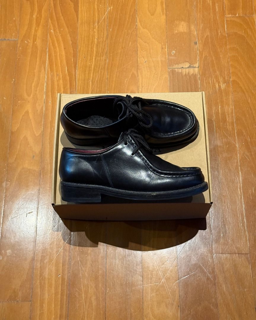 Marquina The Grand Alpine Derby (Category: Casual Shoes) located in Manila. Submitted by buddybau (Listing ID 1462978220, Image 1). Description: Marquina The Grand Alpine Derby "Black" Lightly used. Used with care. Flaws, if any, are barely noticeable. The Marquina The Grand Alpine Derby “Black” is a rugged take on the classic derby, featuring a handcrafted moccasin toe apron, full-grain soft calf leather, and a Blake-stitched construction on Mar