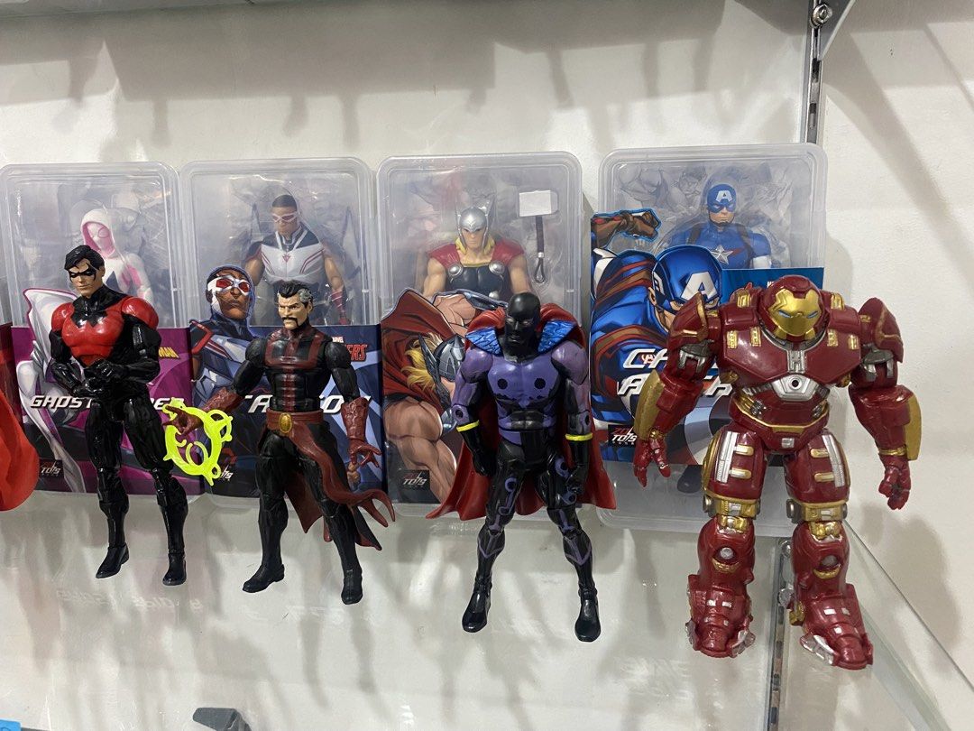 Marvel Legends Action Figures - Various Characters (Category: Figurines & Statues) located in Manila. Submitted by luckyflower-83c4 (Listing ID 1462922085, Image 2). Description: - Collection of Marvel Legends action figures available. - Includes popular characters like Iron Man Hulkbuster, Captain America, Thor, and Doctor Strange. - Ideal for any Marvel fan or collector. - Can be purchased as a complete lot or as individual figures. - Message f