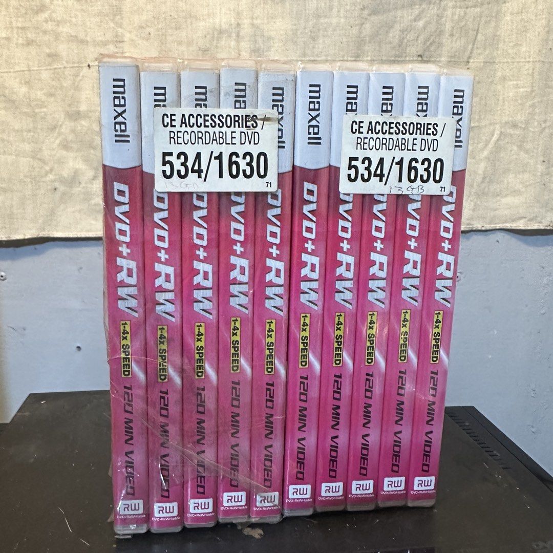 Maxell DVD Rw sealed 10pcs (Category: CDs & DVDs) located in Rodriguez. Submitted by pwestoonlinestore (Listing ID 1462997383, Image 2). Description: .