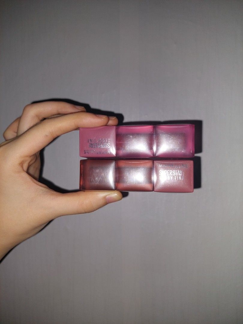 Maybelline Teddy Tint (Category: Makeup) located in Meycauayan. Submitted by ivyhaven (Listing ID 1463001154, Image 2). Description: BNEW MAYBELLINE TEDDY TINT Mint condition, still unopened, still has the plastic intact PHP: 300PHP EACH Shades: Kitten Heel 100, Knee High 55 MOP: GCash MOD: JnT/Lalamove (buyer shoulders sf) Loc: Meycauayan, Bulacan.