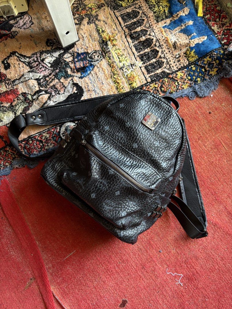 MCM Backpack (Category: Backpacks) located in Pasay City. Submitted by namastenamstenamaste (Listing ID 1462922949, Image 2). Description: MCM Backpack Made in Germany Black Bag Issue: Minimal Leather Chips +sf.
